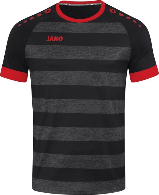 JAKO Celtic Melange Shirt Korte Mouw Heren - Zwart / Sportrood | Maat: S