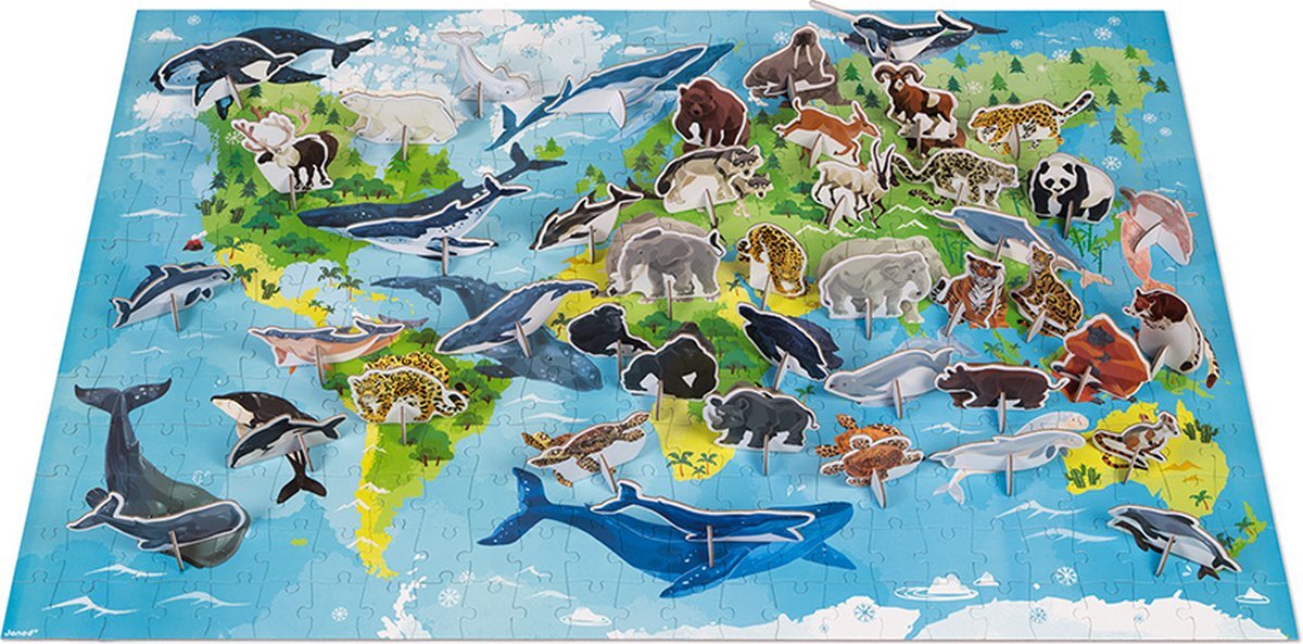 Janod EDUCATIONAL PUZZLE: WWF PRIORITIES SPECIES 350 PCS