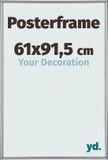 Your Decoration Posterlijst Kunststof Fotolijst - 91.5x61cm - Zilver Hoogglans