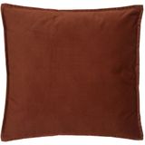 Atmosphera Bank/sierkussens huiskamer Sophia - 52 x 52 cm - Terracotta - polyester - met rits
