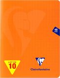 Clairefontaine 383751Cpack Mimesys Pak met 10 Geniete Schriften Oranje - 17x22 cm - 48 Pagina’s Grote Ruit - Wit Papier 90 g - Polypro Kaft