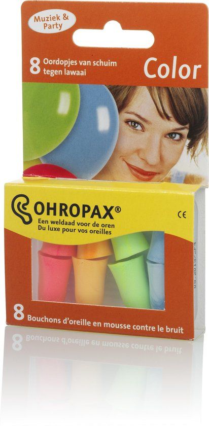Ohropax Color Oordopjes - 8 stuks - Oranje - Foam