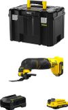 STANLEY FatMax SFMCE500D1T Outil multifonction (1 x batterie 2,0 Ah + chargeur + boîte de rangement TSTAK)