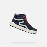 GEOX Hoge Sneakers Mannen Blauw/Rood Maat 38