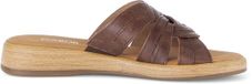 Gabor - Dames - Sandalen - Leer - Kurk - Platte sandalen - Bruin