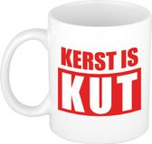 Bellatio Decorations Koffiemok - Kerst is kut - 300 ml - keramiek - kerstcadeau - kerstmis