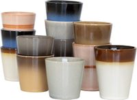 Studio Tavola Koffieset - Earth - 12 stuks - Aardewerk - Diverse Kleuren en Patronen - Magnetron- en Vaatwasserbestendig - Inclusief Koffiekopjes en Bekers