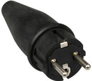 ABL Rubberen stekker + RA - Zwart