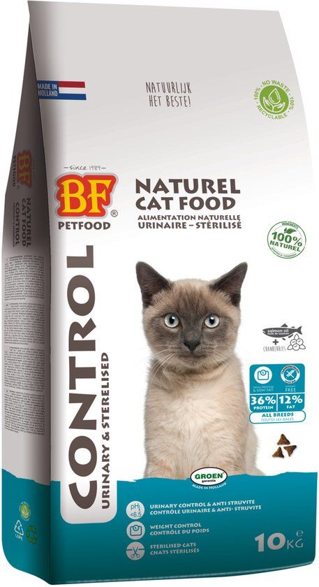 BIOFOOD BF Petfood Kattenvoer Premium Control Urinewegen - Gesteriliseerd 10 kg