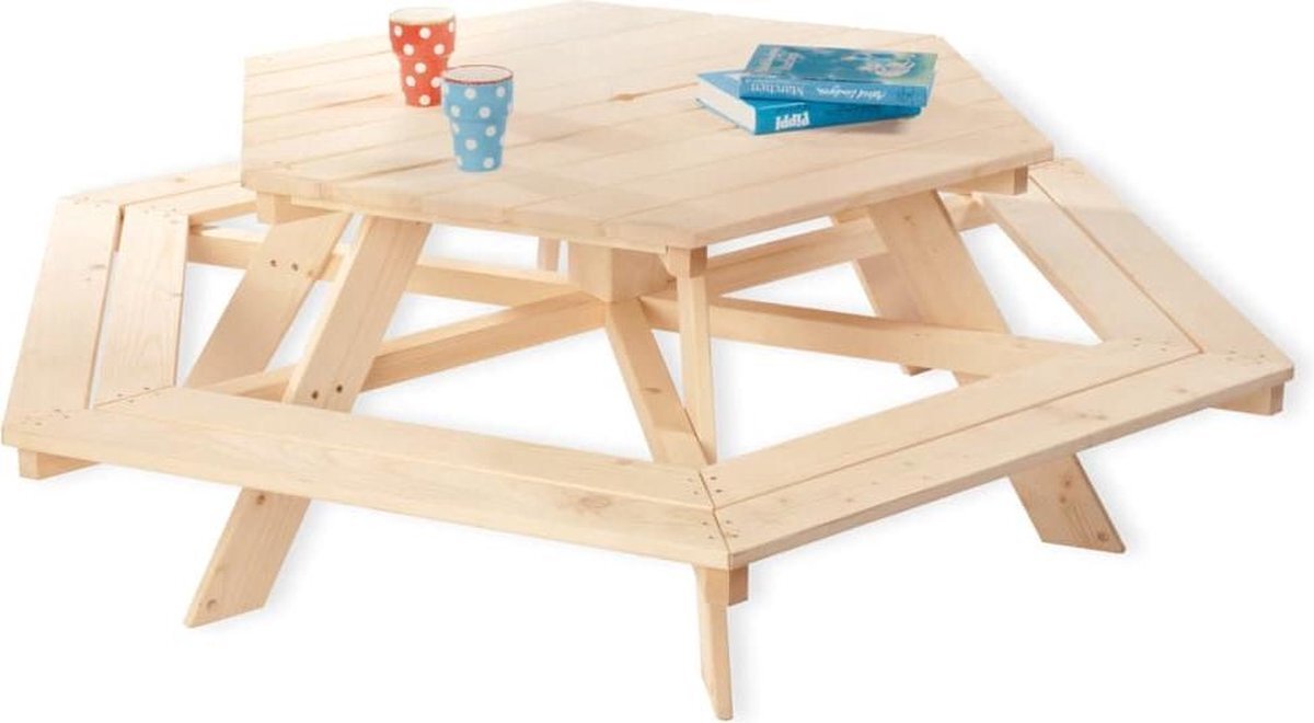 Pinolino Kindertafel en bankset Nicki 6-Eck