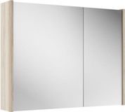 Saniclass Prime Armoire à miroir - 80x63x16cm - panneaux latéraux inclus - chêne clair