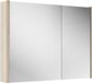 Saniclass Prime Spiegelkast - 80x63x16cm - inclusief zijpanelen - licht eiken
