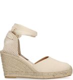 Manfield Dames Canvas Sleehakken Off White Maat 37