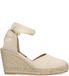 Manfield Dames Canvas Sleehakken Off White Maat 37