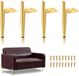 TRUEFLASH SAS Pieds de chaise Pieds de meuble Socle de cuisine Base support pieds de table en métal fer commode 15CM Or