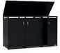Blumfeldt BinSafe afvalcontainerbehuizing – Zwart, Staal, 720 l