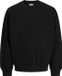 JACK & JONES Jacollie sweatshirt uni coupe décontractée - sweatshirt homme polyester à col rond - noir (black)