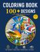 Coloring book + 100 designs: Coloring pages of city streets and nature inspired landscapes, relaxing rooms for stress relief, art therapy, and relaxation