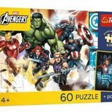 Trefl Marvel The Avengers, Ensemble Plus Fort - Puzzle 60 Pièces