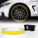 4R Quattroerre.it 10343 Wheel Trim Reflecterende plakstrips met applicator voor autovelgen, geel, 7 mm x 6 m