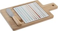 DKD Home Decor Snackdienblad Bamboe Keramiek 3 Onderdelen
