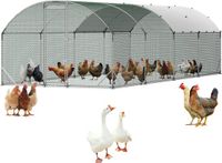 VEVOR Groot Metalen Kippenhok, 2,7 X 7,6 X 2 M