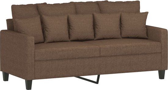 vidaXL Tweezitsbank 140 cm stof bruin