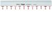 Hager Overbrugstang - 3-polig + neutraal - tabs - 10 mm2-24 modules - kb463c