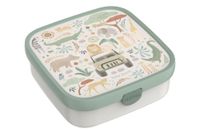 Mepal - Bento broodtrommel groot Campus - Bento lunchbox voor kinderen Little Dutch - Inclusief 2 lekvrije bento-vakken en vork - Bento-vak is geschikt voor de magnetron - 1,25 l - Safari Friends