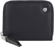 abro Leren Portemonnee Leather Adria Zip Wallet Navy Blauw