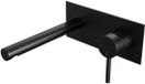 Brauer Black Edition Inbouw Wastafelmengkraan met Rechte Uitloop en Afdekplaat Model A1 Mat Zwart