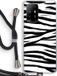 Case Company - Oppo A94 5G Case with Cord - Zebra Pattern - Black Cord - Back Cover
