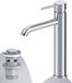 AM.PM Spike - Wastafelkraan hoog met push-open waste set - Waterbesparend - Messing - Chroom