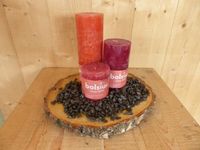 Warentuin mix Bolsius Kaarsen set Bolsius 3 stuk rode en donker rode tinten met zwarte steentjes Warentuin Mix