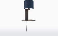 GOOD&MOJO Wandlamp Andes - Bamboe Zwart/Blauw - 19x24x36cm