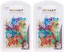 Pincello Punaises/pushpins - 120x - fluor transparant - voor prikbord/memobord