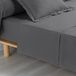 douceur d'intérieur Bedlaken (180 x 290 cm) perkaline antraciet, 100% gemerceriseerd katoen