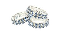 HKM Crystal Manenelastiekjes Babyblauw Set van 20 stuks