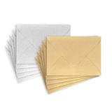 ÖKI Enveloppen goud/zilver | Voor cadeaubonnen, geldgeschenken, kleine wenskaarten, enz. | 5 stuks per kleur | enveloppe/envelop | Maat C7 81 x 114 mm | 10 stuks