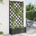Maison Exclusive - Jardinière avec treillis, noire, 90x35x180 cm, en bois massif de sapin