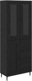 vidaXL Highboard Zwart Eiken 69,5 x 34 x 180 cm