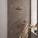 Brauer Copper Carving Thermostatische Regendoucheset Inbouw - Hoofddouche 30 cm - Rechte Wandarm - 3 Weg - Handdouche 3 Standen - Doucheslang - Wandaansluitbocht