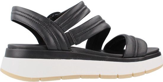 Clarks Tuscan Strap 26181473 Zwart Dames Platte Sandalen Leer Maat 41.5
