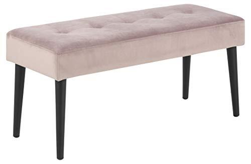 AC Design Furniture Gloria Bench, Fabric, rood, L: 38 x B: 95 x H: 45 cm