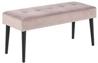 AC Design Furniture Gloria Bench, Fabric, rood, L: 38 x B: 95 x H: 45 cm