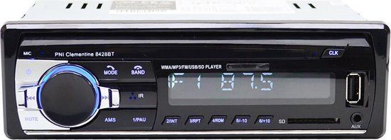PNI 8428BT Autoradio 1DIN met SD, USB, AUX, RCA en Bluetooth