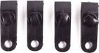 Merkloos / Sans marque Benson Tenttapijt clips met schroef - set van 4 - zwart