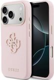 Guess PU Resin Logo Backcover - Geschikt voor iPhone 17 Pro Max - Roze