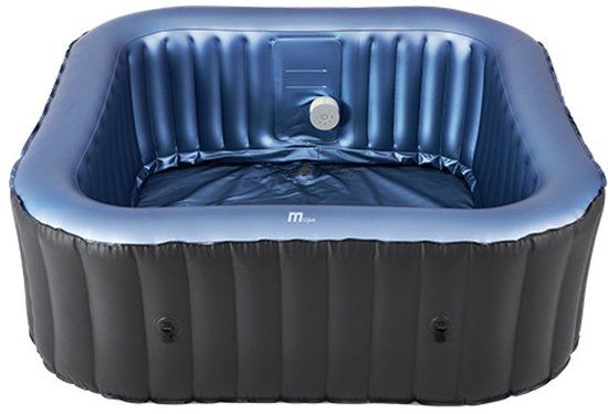 Mspa Tekapo bubbel massage jacuzzi - opblaasbaar - 6 personen - 185 x 185 x 68 cm - Houtskool Grijs