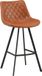 Bol Tabouret de bar Moderne - Oranje - Cuir artificiel - Dossier et repose-pieds - Pour cuisine et bar - Set de 1